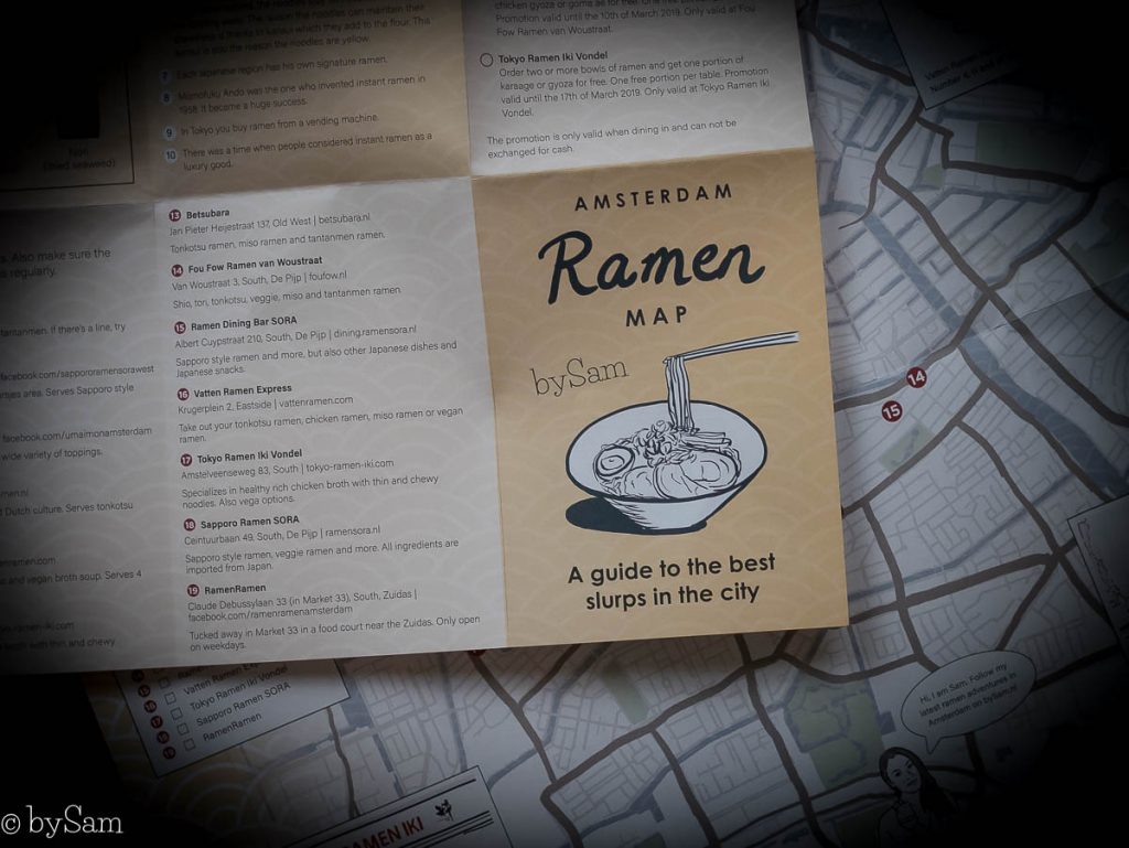 Kaart ramenrestaurants Amsterdam Amsterdam Ramen Map